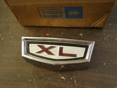 NOS OEM Ford 1967 Fairlane XL Center Grille Ornament Emblem Trim