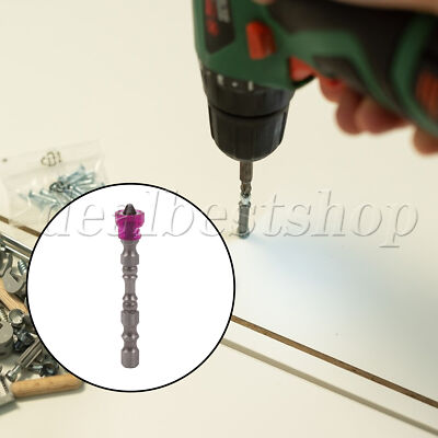 2.56'' x 0.43'' Magnetic Screwdriver Bits Tool Purple w/ 1/4'' Hex Shank