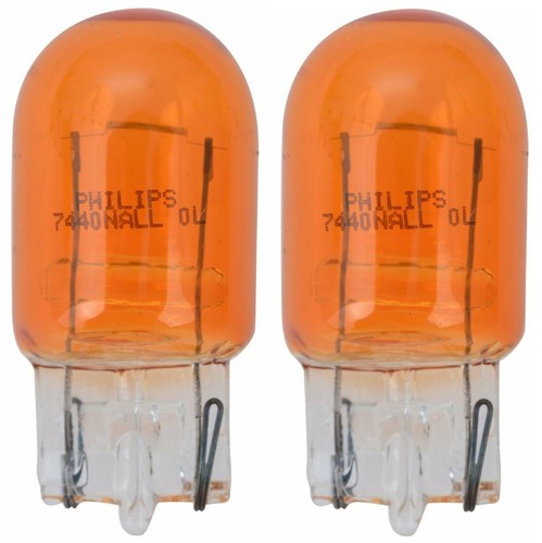 Philips LongerLife 7440NA 25W Two Bulbs Rear Turn Signal Light Replacement Stock - Picture 3 of 7