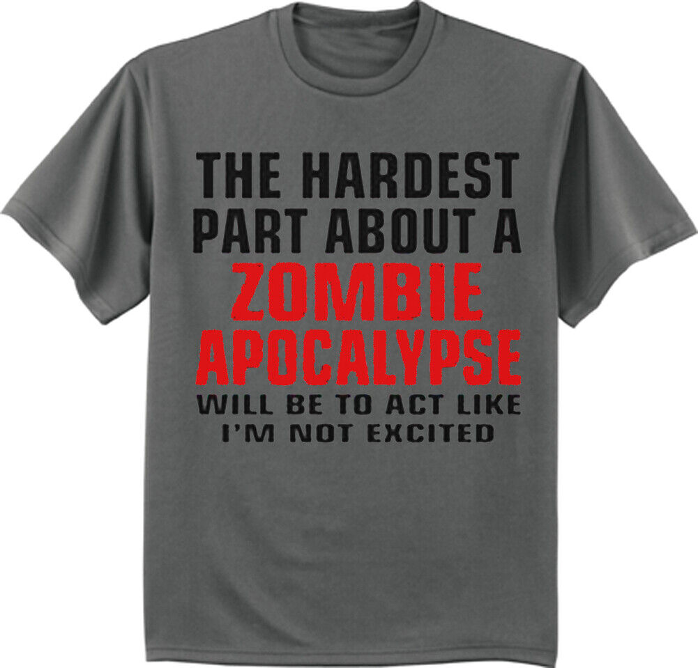 Funny Zombie Apocalypse T-shirt Mens Gifts Graphic Tees Clothing Gamer Gear | eBay Funny Zombie Apocalypse T-shirt Mens Gifts Graphic Tees Clothing Gamer Gear | eBay
