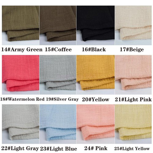 Pure Cotton Clothes Natural Organic Linen Fabric Flax DIY Material - Multicolor - Picture 23 of 42