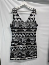 One Clothing Los Angeles Metallic Sequin Sheath Dress Party Cocktail  NEW L