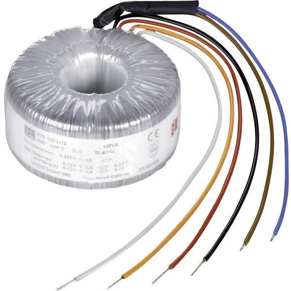 Block RTE 60/2x18   Trasformatore toroidale 60 VA 1.67 A