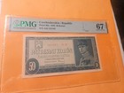 czechoslovakia banknote rare Pmg population top 1 with my other note