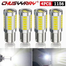 4pcs 1156 LED Tail Brake Stop Reverse Parking Turn Signal Light Bulb Super White