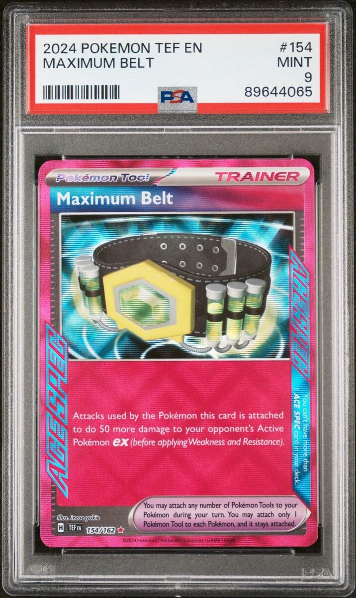 PSA 9 Pokémon MAXIMUM BELT 154/162 - Temporal Forces - ACE PSA 9 Pokémon MAXIMUM BELT 154/162 - Temporal Forces - ACE
