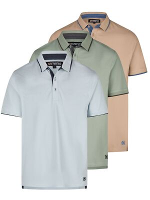 riverso Poloshirt Herren Kurzarm 3er Pack RIVLeano Regular Fit Shirt Sommer