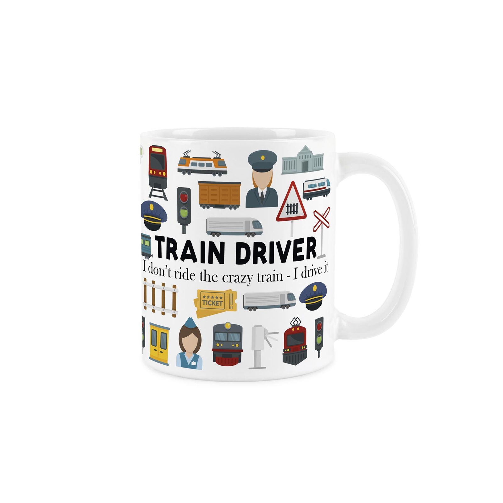 Train Driver Mug - Novelty Train Driver & Operator White Ceramic Mug Gift