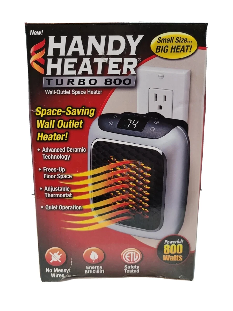 Handy Heater Turbo, 800 Watt Wall Outlet Heater, As Seen On TV 735541068218  | eBay