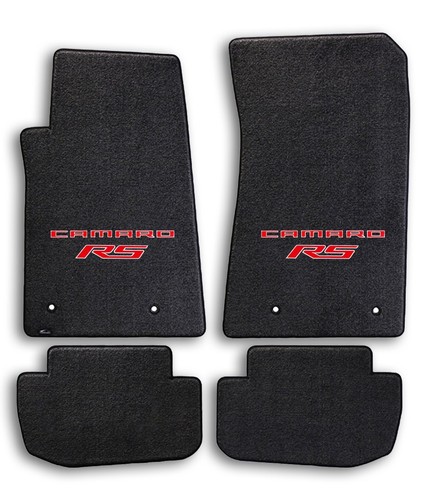 Custom Vintage Logo Floor Mat Set, features the *Camaro RS* logo