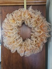 Wreath/Centerpiece Mesh: Yellow/Orange 19" Handmade