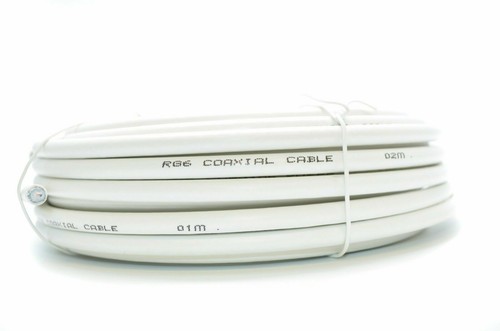 5m White RG6 Satellite Freesat Digital TV Aerial Coax Cable Coaxial Lead 75ohm - Picture 4 of 7