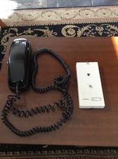 AT T Black Wall Phone Model 210 w/Wall Mount DSL Filter