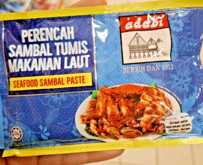 12 x Adabi Seafood Sambal Tumis Paste 60g - Spicy Malaysia Cooking Sauce / Halal
