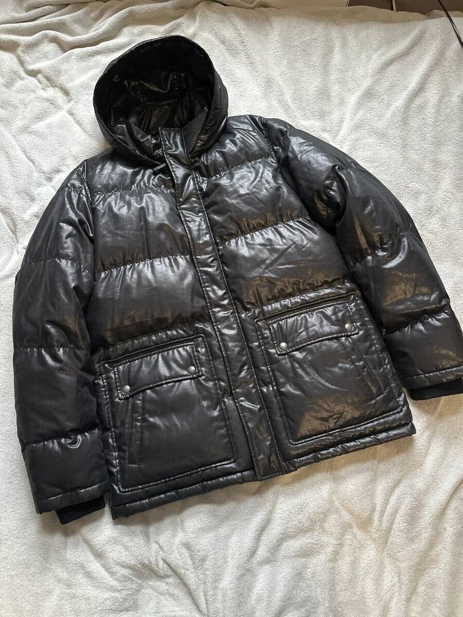 Prada Puffer Wool Nylon Gabardine Black down Coat Jacket Prada Puffer Wool Nylon Gabardine Black down Coat Jacket