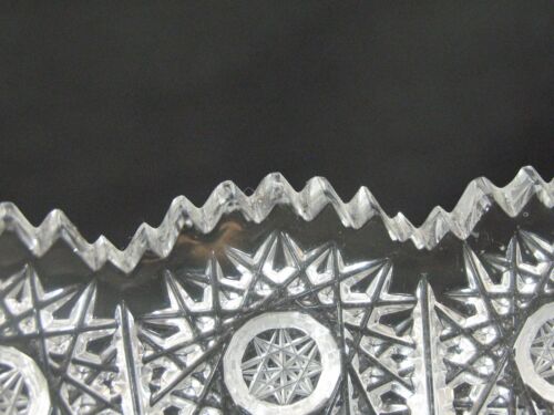 BOHEMIA Cut Crystal Centerpiece 13.75" & Small Condiment Bowl - Picture 10 of 13
