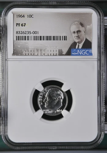 1964 Roosevelt Dime 10C NGC PF67