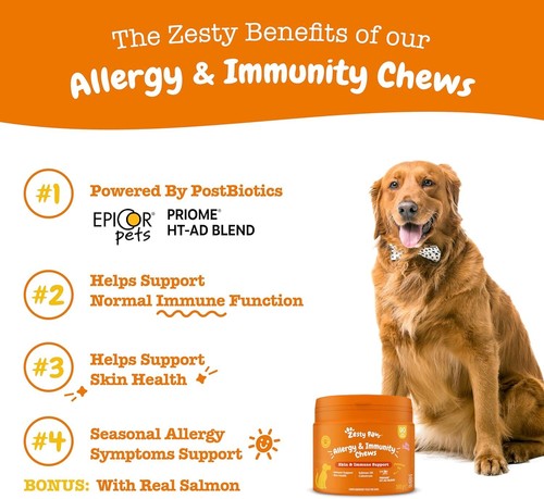 Zesty Paws Immunity,Digestion,Calming & Multifunctional Supplement Bites for Dog - Picture 4 of 42