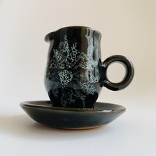 Lotus Pottery Mid-Century Skipworth Sauce Boat Petals on Sage