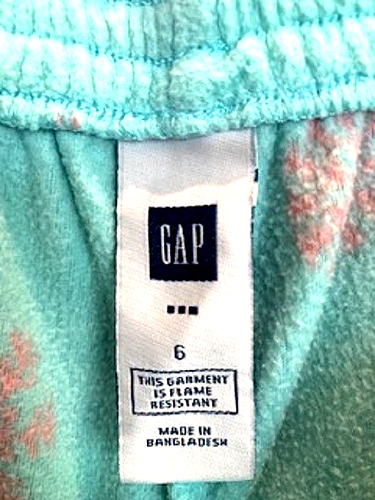 Unisex GAP Pajama Pants Soft Fleece Sleepwear Casual Loose Lounge Bottoms Sz: 6 - Picture 2 of 3
