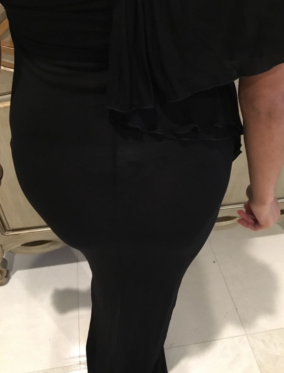 Incredibile abito nero VERSACE COLLECTION lunghezza pavimento taglia 38 nuovo con etichette