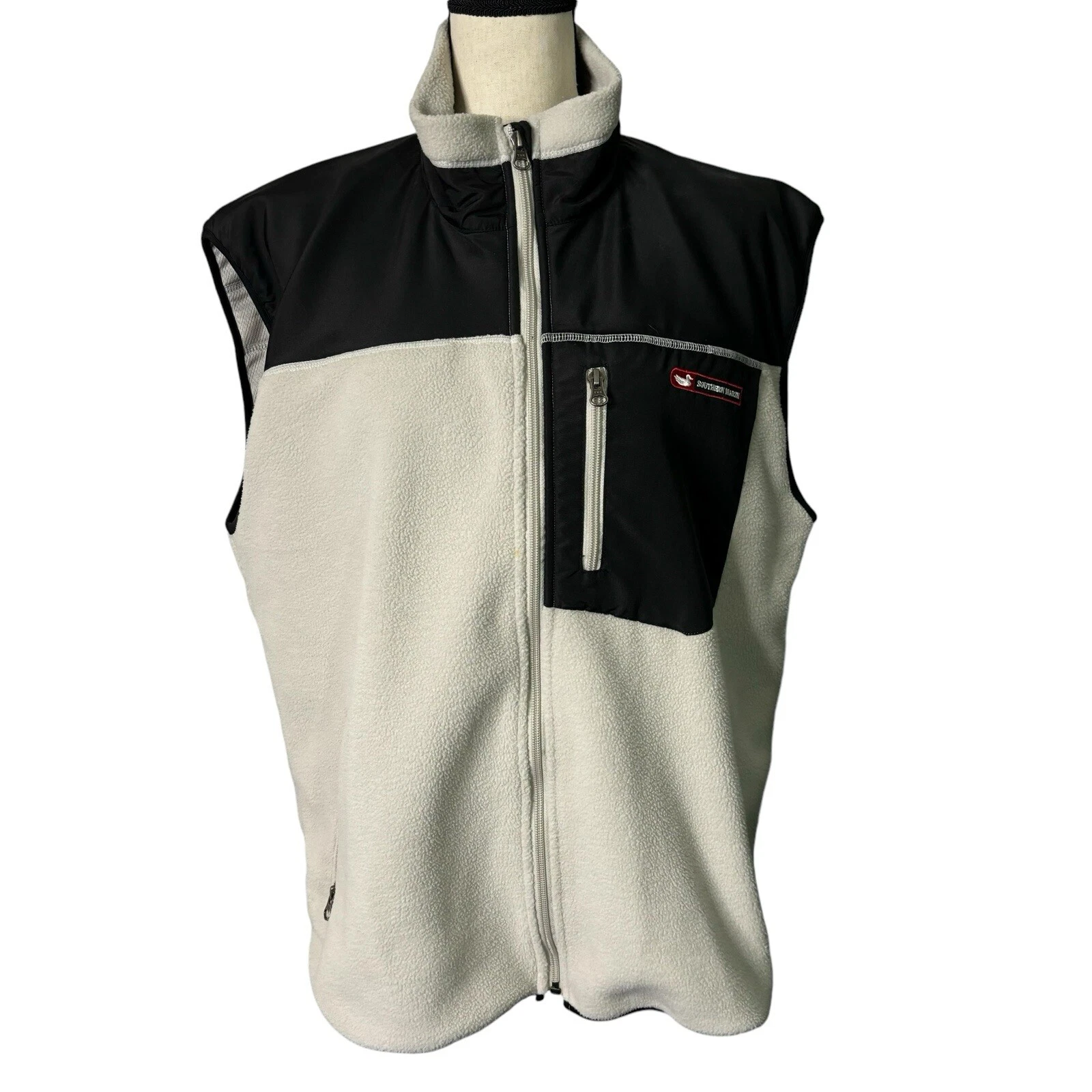 Southern Marsh Vest Mens Medium Fieldtec Tan Black Full Zip Outdoors