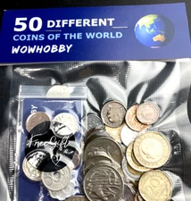 50 Different World Coins Collection with No Duplicates! Gift Idea for Kids