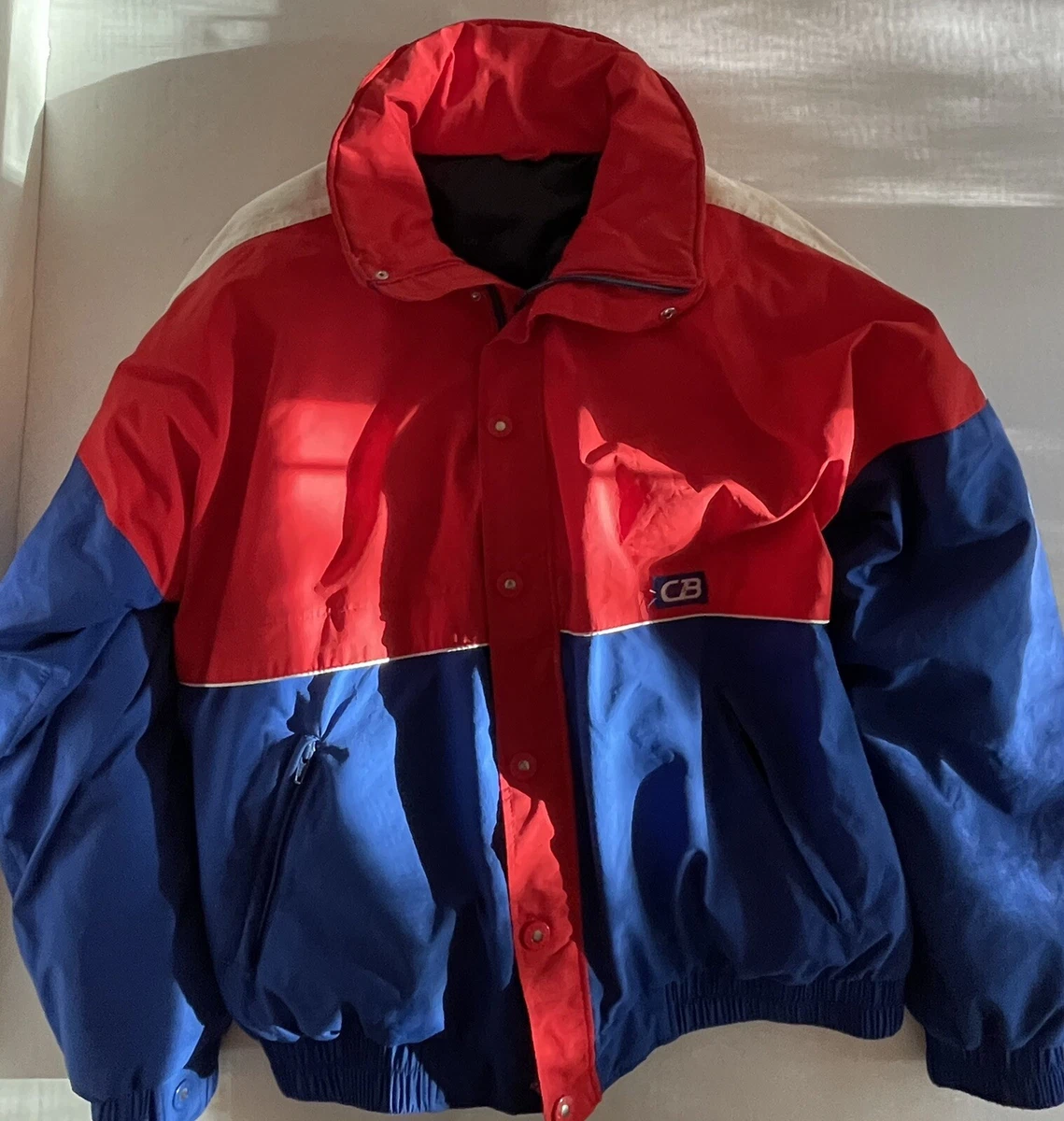 Vintage 80s Red White Blue Gortex CB Puffer Coat Large eBay
