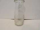 Vintage HERITAGE COMPANY Dairy Milk 1/2 Pint Glass Bottle w/Textured Glass~VG