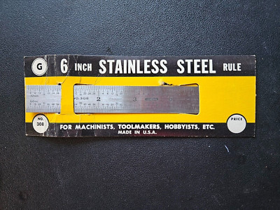 VINTAGE GENERAL #308 - 6 INCH Stainless Steel Rule