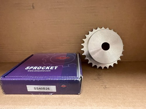 AMEC SS40B26 Stainless Steel Sprocket 40 Roller Chain 26 Teeth Plain 3/4” Bore - Bild 2 von 3