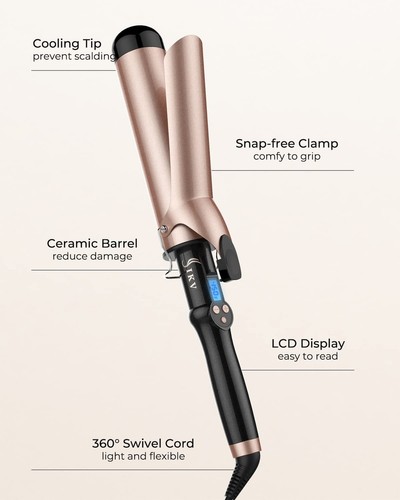 2 Inch Extra Long Barrel Curling Iron for Long Hair, Large Barrel Curling Wan... - Picture 6 of 7