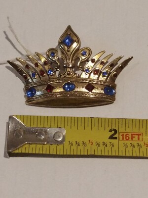 Wonders 2004 Masters of Florence Medici Rhinestone Crown Pin