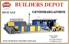 BUILDERS SUPPLY DEPOT BUILDINGS KIT HO Scale Model Power New Sealed 418