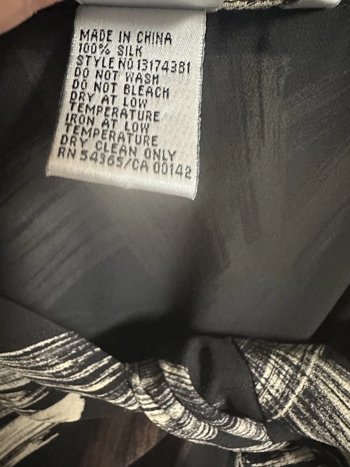 2 Peter Nygard Express Negro Beige Seda Midi Falda Natación Baño Envoltura Años 90 Encubrimiento Foto 3 de 4