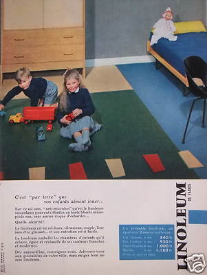 WERBUNG LINOLEUM IHRE KINDER SPIELEN GERNE AUF DEM BODEN ...