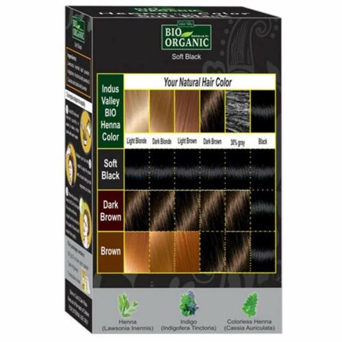 Soft Black Henna Hair Color From Indus Valley Bio Organic - 100 gm - Free  Ship | eBay