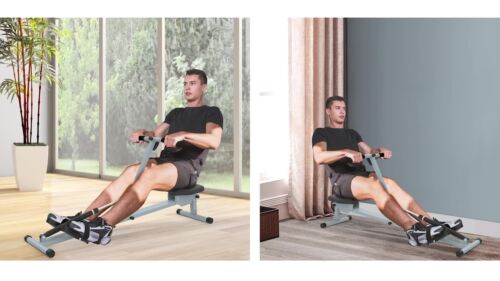 HOMCOM 12 Level Fitness Rowing Machine Cardio Fitness Workout and Gym Training - Video 1 of 1