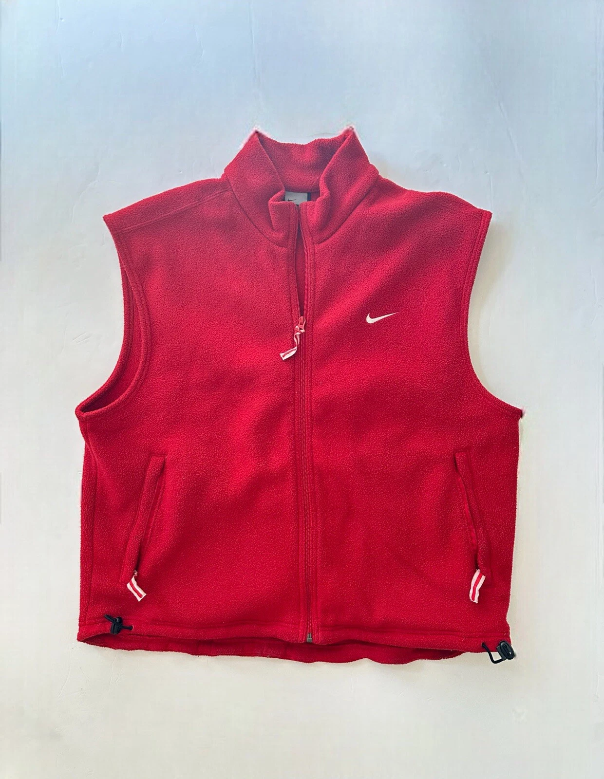Nike Y2K Fleece Red Baggy & Cozy Embroidered White Swoosh Vest XL
Opens in a new window or tab
