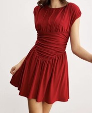 Classic Red Mini Dress With Vintage Aesthetic