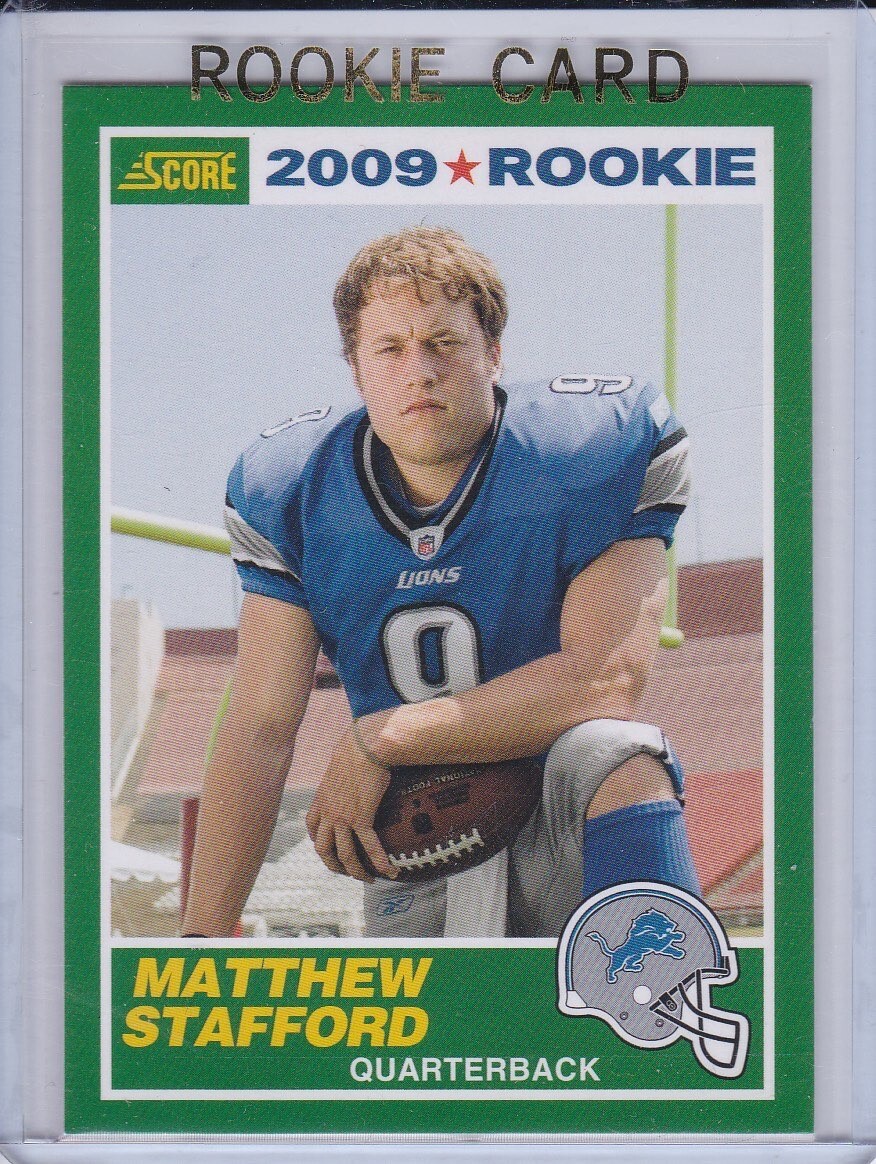 MATTHEW STAFFORD ROOKIE CARD 2009 Score Lions Football RARE MATTHEW STAFFORD ROOKIE CARD 2009 Score Lions Football RARE