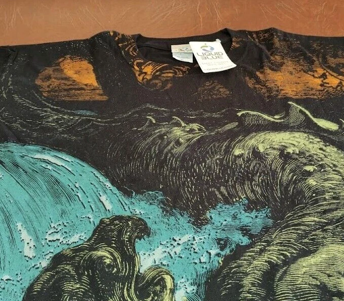 Leviathan Gustave Dore cotton t-shirt A/O by Liquid Blue - Imagen 4 de 4