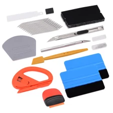 Car Tint Film Wrap Tool Kit Vinyl Carbon Sticker Installing PPF Rubber Scraper