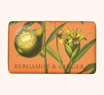 Kew Gardens Royal Botanic Bergamot & Ginger Luxury Soap. Shea Butter