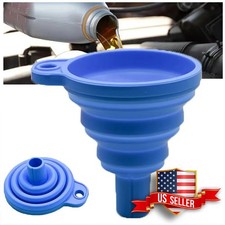Universal Silicone Foldable Car Engine Oil Funnel Washer Fluid Petrol