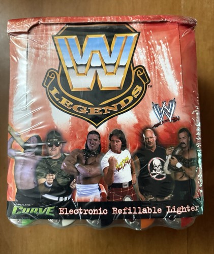SEALED WWE WWF Legends 50 REFILLABLE Lighters Box 2011 WCW LJN Hasbro Wrestling - Bild 2 von 9