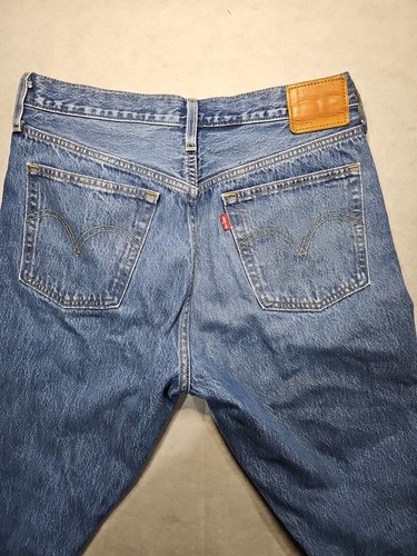 Levi's 501 Skinny BIG E Button Fly Jeans Herren 30 x28 Blau Premium 100% Baumwolle - Bild 9 von 15