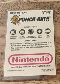 1989 Topps Nintendo Scratch-Off Card Super Mario Bros 2 Mouser Promo f/ NES Game