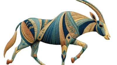 Majestic Arabian Oryx Vinyl Car Decal Sticker   Waterproof & UV-Resistant 8''