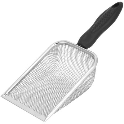 QWORK Sandsieb aus Rostfreiem Edelstahl - 2X2mm Mesh - Metallschaufel für Ham...